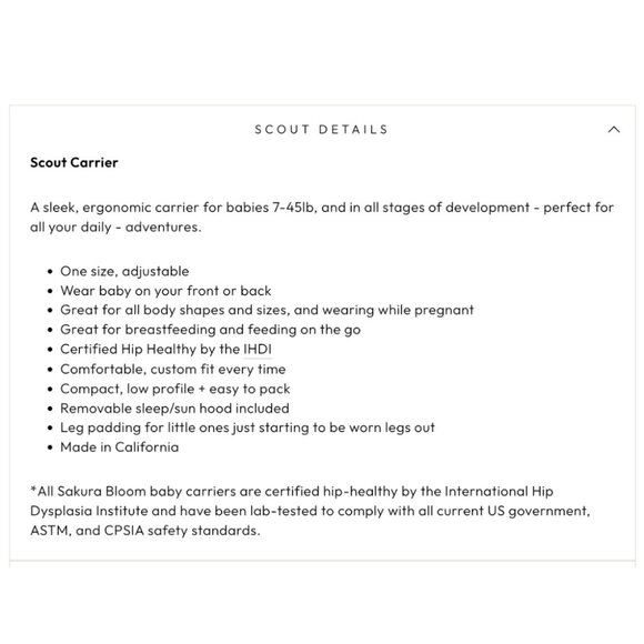 Sakura Bloom Scout Flax Linen Neutral Carrier with Camel Leather Straps - Picture 13 of 13